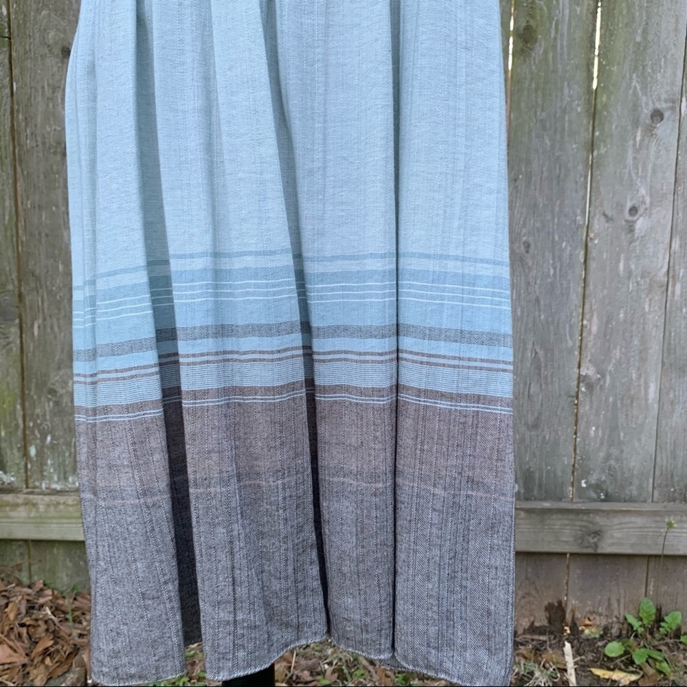 MAX STUDIO boho spaghetti strap ombré stripe crinkle skirt dress spring summer - Picture 4 of 16